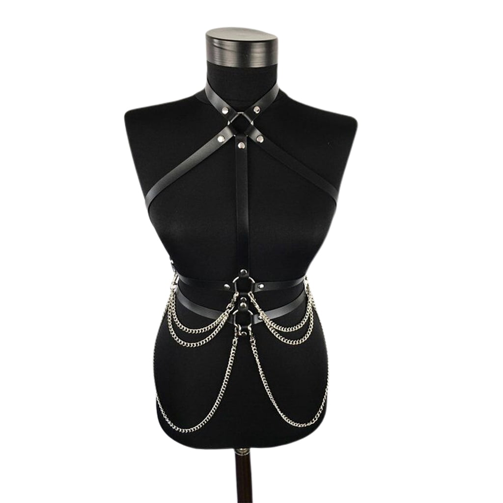Waist Belt Fashion Harness Body Chest Belt With Chains - Lp-179-xxxl Amazon.com: BODIY Black Waist Harness Belt Fashion Plus Size  main image 3