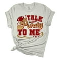 thumbnail image 1 of Womens Purdy Tshirt Talk Purdy To Me Football Short Sleeve T-shirt-Athletic Heather-large, 1 of 1