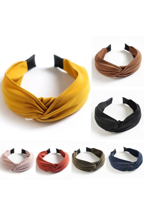 Womens Pure Color Velvet Wide Headwrap Hair Band With Bow Detail