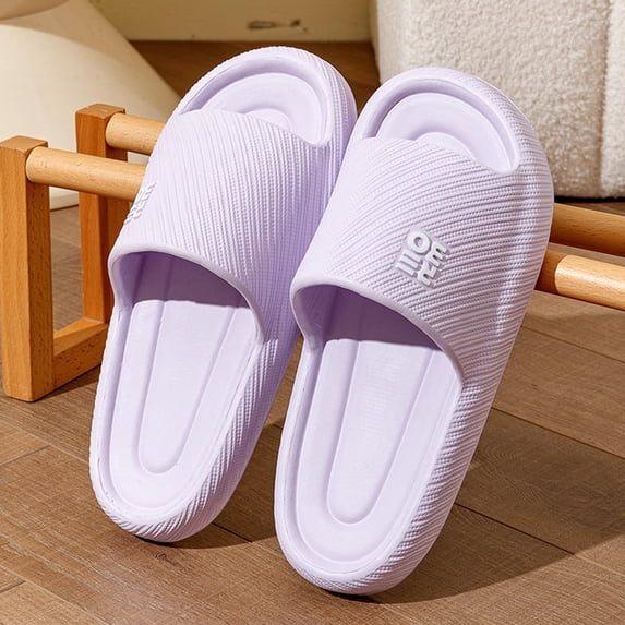 Womens Purple Cloud Slides, Waterproof EVA Slide Sandals & Lightweight House Slippers for Indoor Outdoor Comfort,Size 36