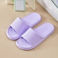 thumbnail image 1 of Womens Purple EVA Slide Sandals - Soft Cushioned House Slippers, Non-Slip Quick-Dry Pool Slides for Indoor, Outdoor, Bathroom & Travel,Size 40, 1 of 4
