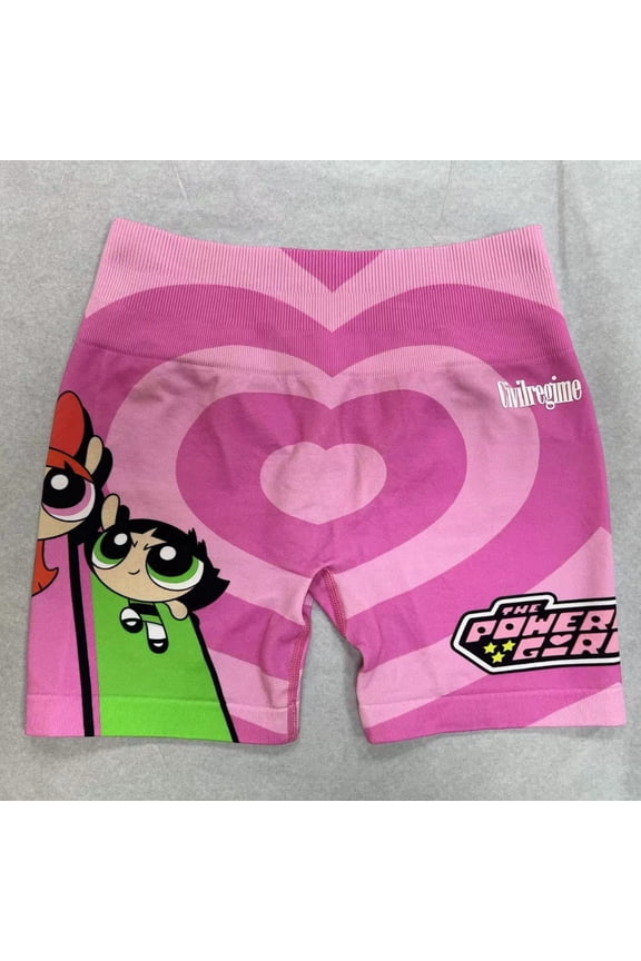 Womens Purple Ku-ro-mi Yoga Shorts Tummy Control Po-wer-puff Girls Soft Sweatpants New Summer Spring Autumn Kawaii Cartoon Thin High Waist Stretch Casual Pants Light and Thin Home Pajama Pants