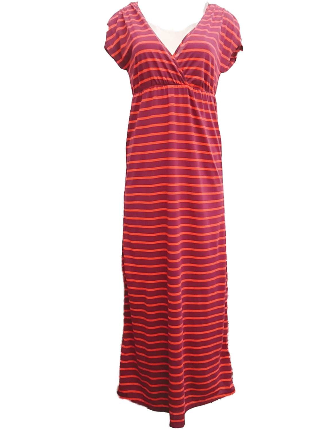 chinese dress ladies Striped Maxi Dress Red / 6