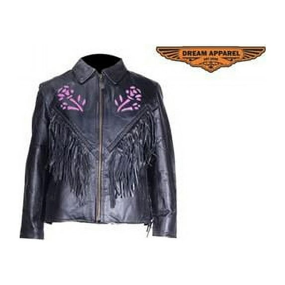 Womens Purple Rose Inlay Jacket with Side Laces - Small