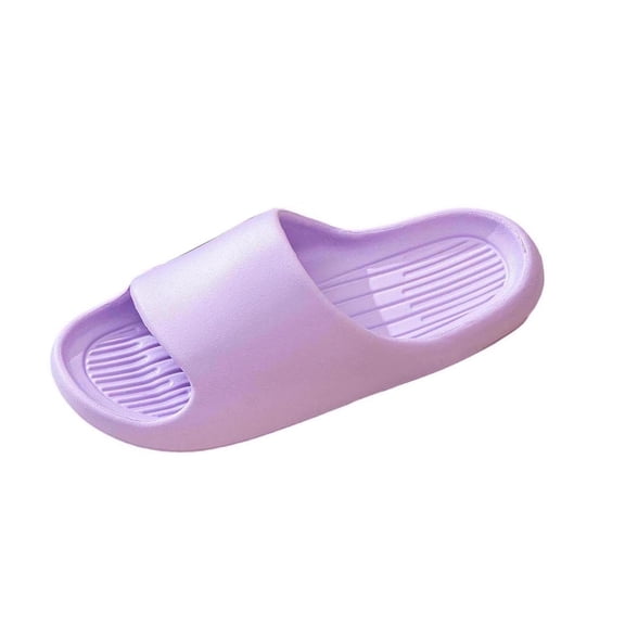Womens Purple Slide Sandals EVA Lightweight Arch Support Waterproof Quick Dry Pool Shower Slippers Comfortable Casual Beach Indoor Outdoor,Size 3.5-5