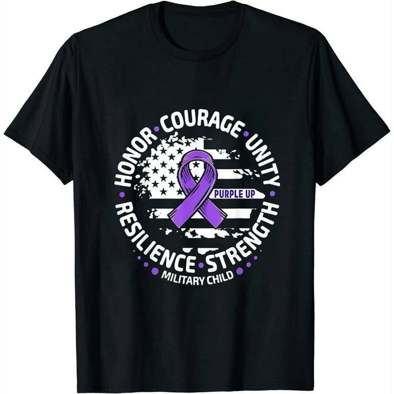 Military Child Shirt Purple Up For Military Kids Month Women T-Shirt Military Child Shirt Purple Up For Military Kids Month Women T-Shirt