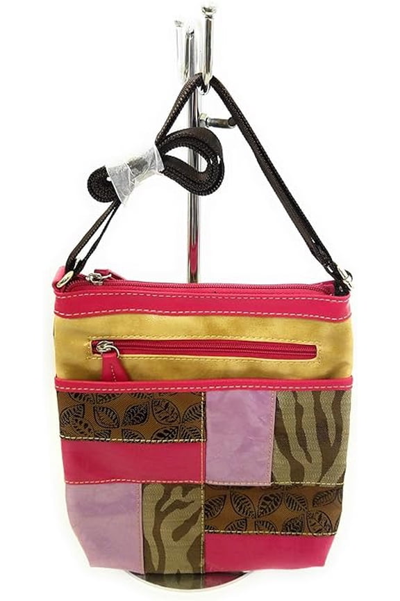 Womens Purse G Flower Stripes Messenger Bag Patchwork Crossbody Sling