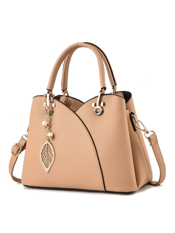 Womens Purses and Handbags Shoulder Bag Ladies Designer Satchel (Khaki)