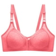 thumbnail image 1 of Womens Push Up Bras, Womens Plus Size Full Coverage Front Closure Posture Back Unpadded Wireless Double Support Minimizer Bra M-3XL Womens Bras Clearance under $5, 1 of 7