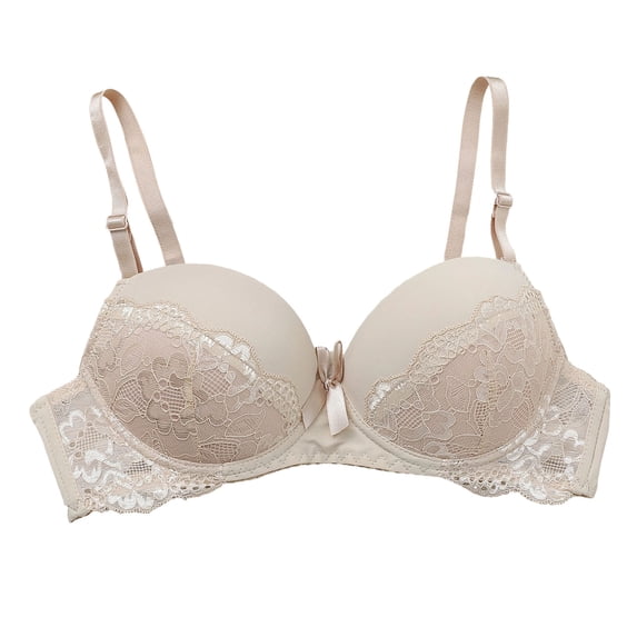 Womens Push Up Lace Bra Comfort Padded Underwire Bra Lift Up Full Coverage Everyday Bra Supportive Bralettes