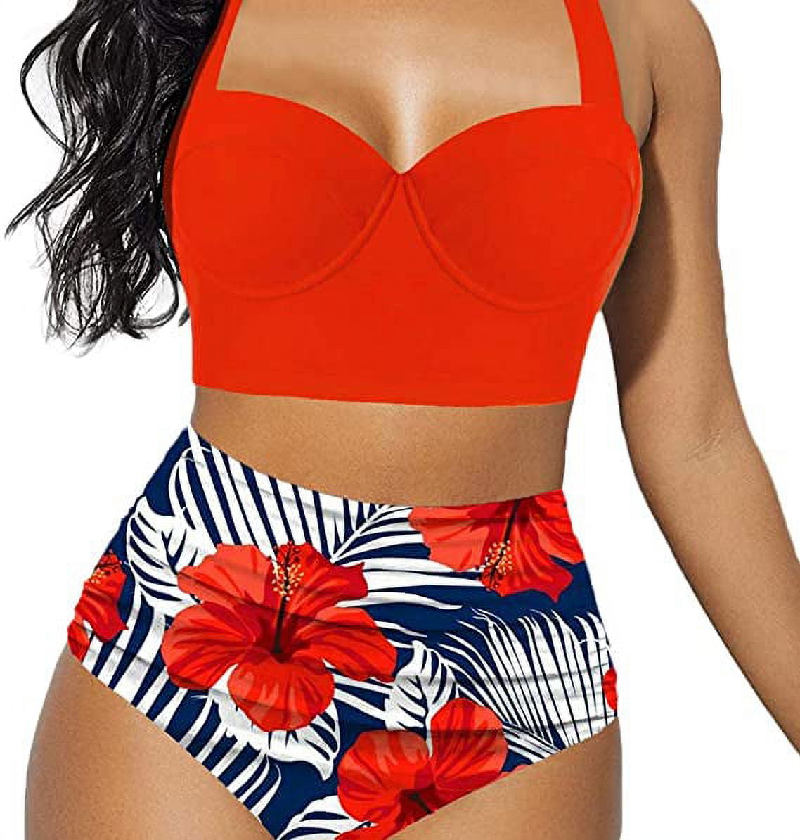 Womens Push Up Padded Bra Bikini Set High Waisted Beach Summer Swimsuit Bathing Suit Swimwear