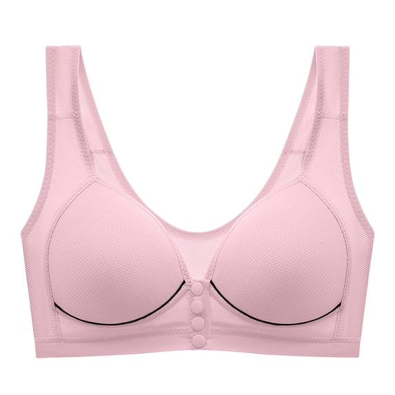 Womens Push up Bras Breathable Comfy Front Closure Wireless Sports Bra Ladies Compression Full Coverage Seamless Bralettes