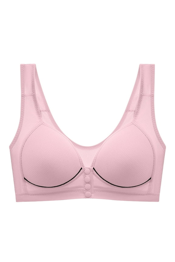 Womens Push up Bras Breathable Comfy Front Closure Wireless Sports Bra Ladies Compression Full Coverage Seamless Bralettes