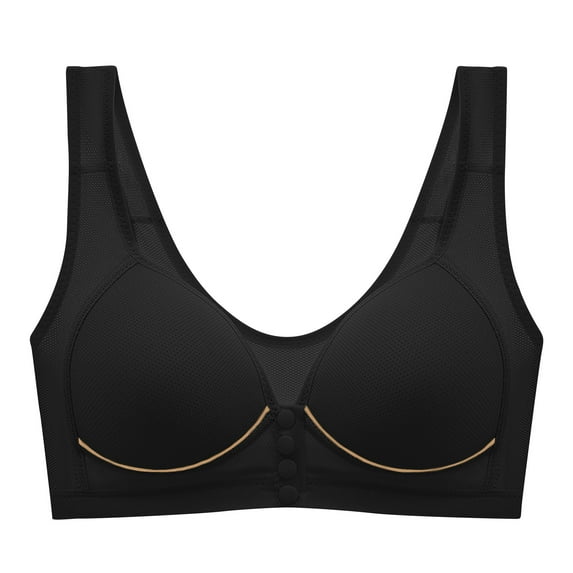 Womens Push up Bras Breathable Comfy Front Closure Wireless Sports Bra Ladies Compression Full Coverage Seamless Bralettes
