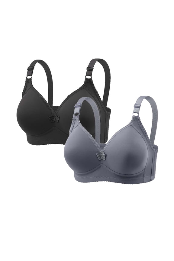 Womens Push up Thin Bras, Full Cup Soft Comfy Bralettes, No Underwire Support and Lift Bras