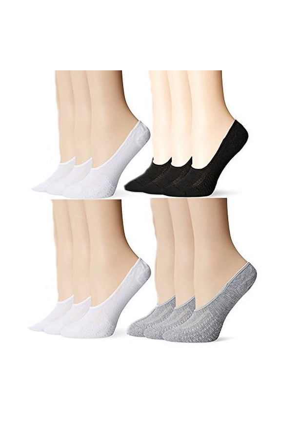 Womens Quality No-Show Liner Low Cut Invisible Loafer Peds Cotton Socks Packs