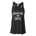 thumbnail image 1 of Womens Quarantine And Chill Flowy Racerback Tank Top T-Shirt, 1 of 1