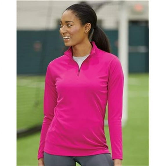 Womens Quarter-Zip Pullover, Gold - Extra Small