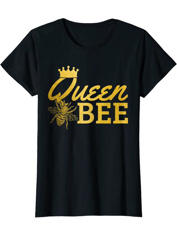 Womens Queen Bee Beekeeper Beekeeping Vintage Funny Cute Girls Bee T-Shirt