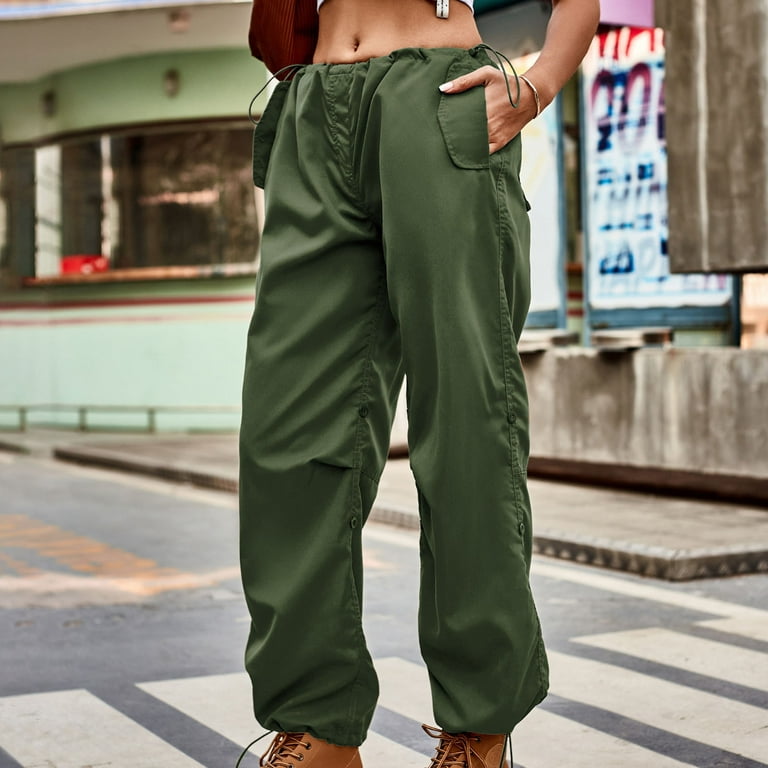 Womens Quick Dry Pants Clearance Fashion Women Plus Size Drawstring Casual  Solid Elastic Waist Pocket Loose Pants