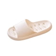 thumbnail image 1 of Womens Quick Dry Slide Sandals Lightweight Cushioned EVA Non Slip Anti Odor Indoor Outdoor Bathroom Beach Pool White,Size 3.5-5, 1 of 8