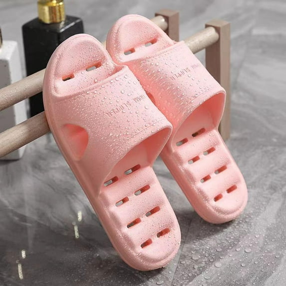 Womens Quick-Dry Slide Sandals | Non-Slip Lightweight EVA Shower & Beach Pool Slides | Pink House Slippers,Size 38