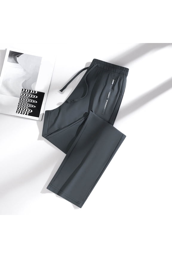 Womens Quick Dry Stretch Active Pants Lightweight Breathable Straight Leg High Rise Pants Spring Summer Dark Gray XL