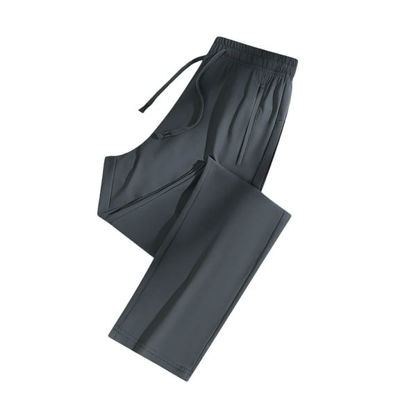 Womens Quick Dry Sweatpants,Women's Lightweight Jogger Pants with Zipper Pockets Running Athletic Hiking Travel Drawstring Pants Grey L