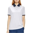 thumbnail image 1 of Womens Quick Dry Workout Tops, Short Sleeve Shirts for Women Summer Business Casual Solid Color Button Up Lapel Dressy Blouses Plus Size Athletic T-Shirts, 1 of 6