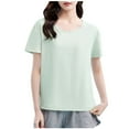thumbnail image 1 of Womens Quick Dry Workout Tops, Short Sleeve Shirts for Women Summer Outdoor Casual Solid Color Crewneck Athletic T-Shirts, 1 of 6
