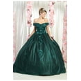 thumbnail image 1 of Womens Hunter Green Quinceanera Dresses Ball Gown Juniors Sweet 16 Prom Birthday Dress Off Shoulder Evening Princess Puffy Dresses for Plus Size Women, 1 of 6