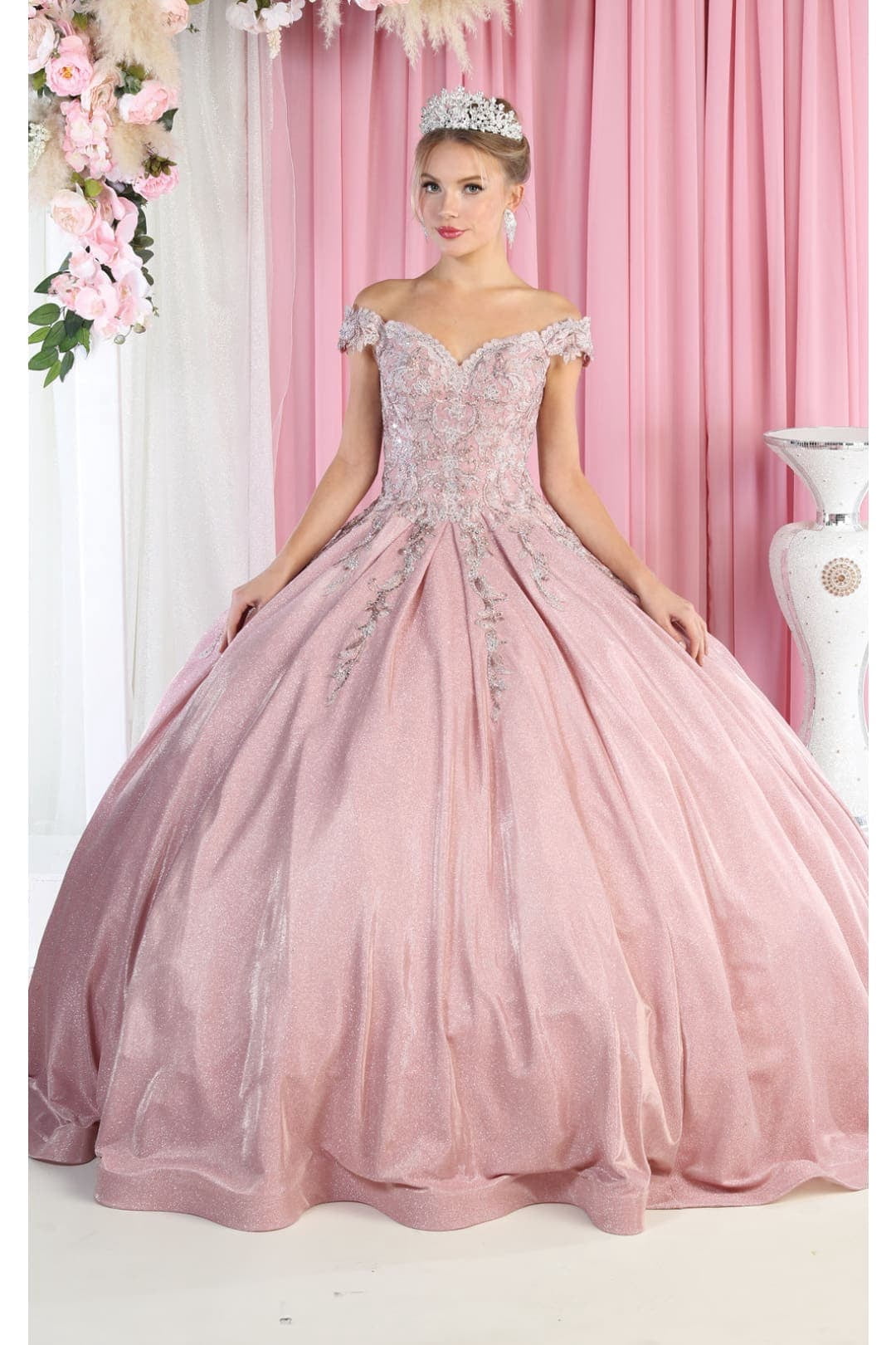 Womens Dusty Rose Quinceanera Dresses Ball Gown Juniors Sweet 16 Prom Birthday  Dress Off Shoulder Evening Princess Puffy Dresses for Plus Size Women -  Walmart.com