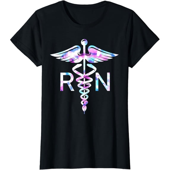 Womens RN Registered Nurse Life Earned It RN Nursing Graduation Tee T-Shirt