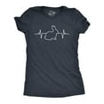 thumbnail image 1 of Womens Rabbit Heart Beat T Shirt Funny Cool Easter Bunny Pulse Monitor Tee for Ladies Womens Graphic Tees, 1 of 9