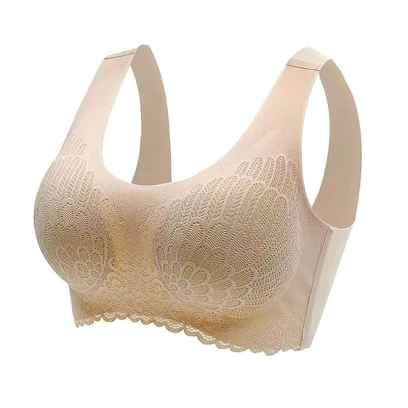 Womens Racerback Bras 3-Pack Tops Bra Wire-Free Underwears Base Vest Style Sports Lingerie V-Neck Full-Coverage Bra Feature Hook and Eye Closure Push-up Bra Style Y-250 , Multi-color XL