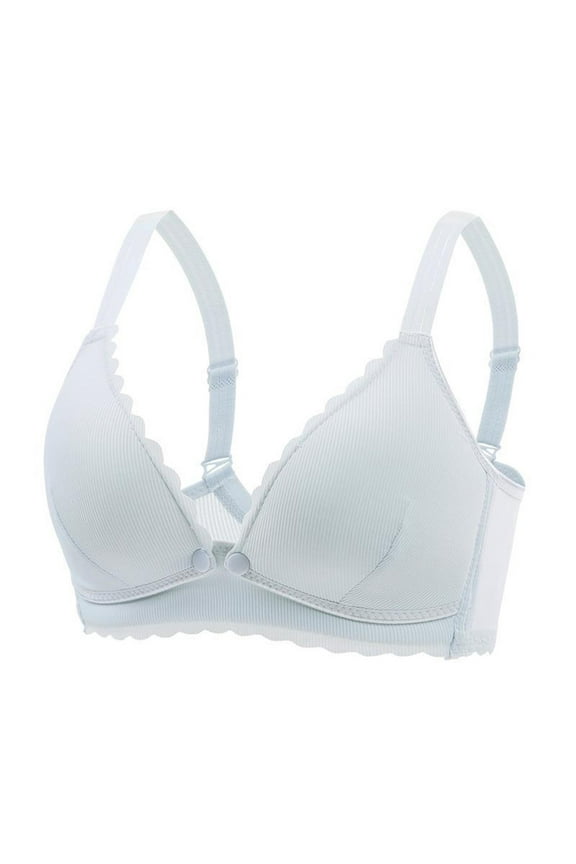 Womens Racerback Bras Padded Bra Feature V-Neck Soft Bra Style W-70 Blue-a XXL