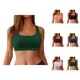 thumbnail image 1 of Womens Racerback Sports Swim Bra High Neck Bikini Top Black Workout Bathing Suit Padded Top Performance Athletic Swimwear, 1 of 6