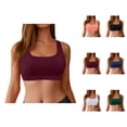 thumbnail image 1 of Womens Racerback Sports Swim Bra High Neck Bikini Top Black Workout Bathing Suit Padded Top Performance Athletic Swimwear, 1 of 7