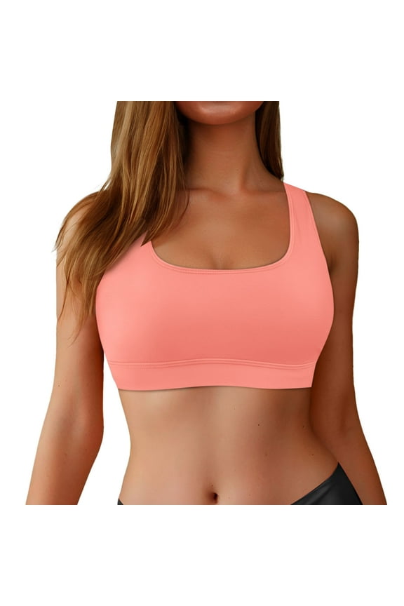 Womens Racerback Sports Swim Bra High Neck Bikini Tops Black Workout Bathing Suit with Padded Support