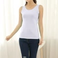 thumbnail image 1 of Womens Racerback Tank Tops, Round Neck Fitting Sleeveless Cami Basic Undershirt for Daily Casual Athletic Wear White S, 1 of 8