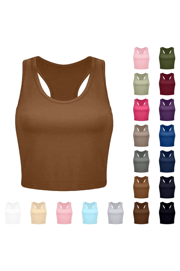 Womens Racerback Tank Tops Sleeveless Tank Tops for Women Open Back T-Shirt Workout Sports Shirts Stretch Gym Clothes