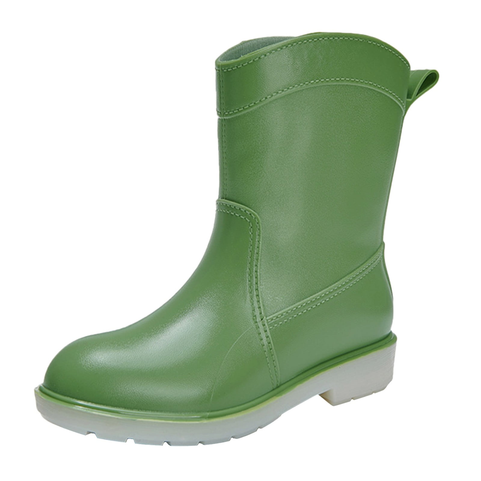 Womens Rain Boots Hardwearing Anti Slip On Waterproof Non Slip Cement