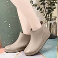 thumbnail image 1 of Womens Rain Boots Ladies Short Chelsea Booties Waterproof Wellington Boots Khaki 6, 1 of 7