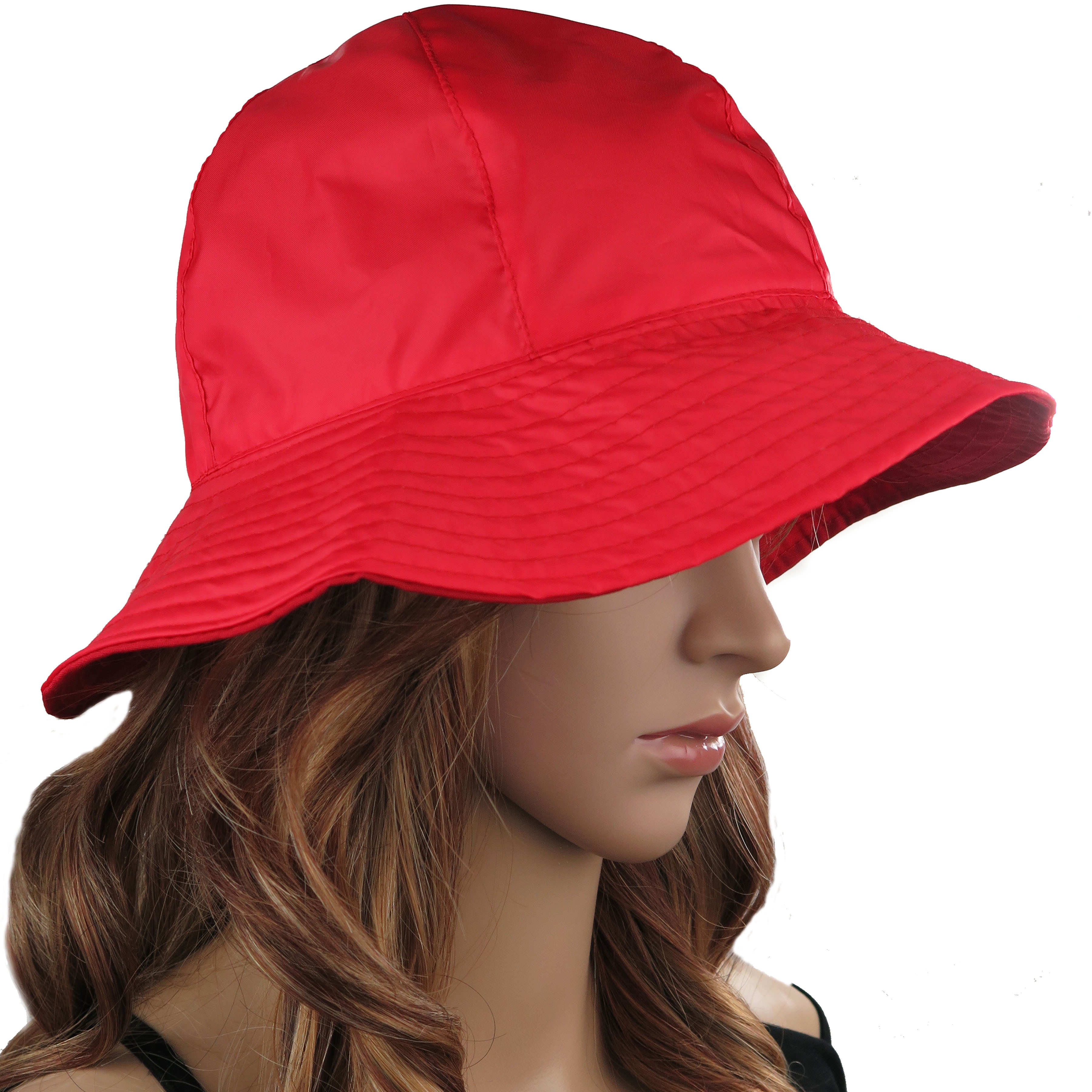 Womens Rain Hat 2-in-1 Reversible Cloche Bucket Hat - Walmart.com