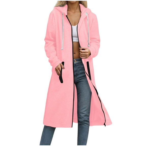 Womens Rain Jacket Casual Zip Up Long Sleeve Outdoor Shacket with Pockets Solid Peacoat