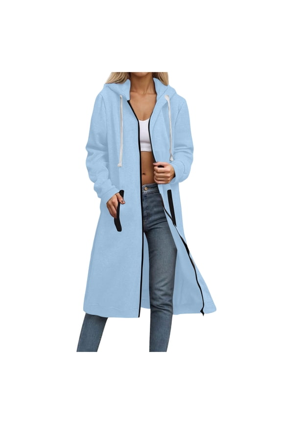 Womens Rain Jacket Casual Zip Up Long Sleeve Outdoor Shacket with Pockets Solid Peacoat