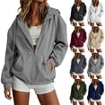 thumbnail image 1 of Womens Rain Jacket Oversized Hooded Waterproof Windproof Jacket Full Zip Pockets Elastic Cuff Outdoor Rain Coat XL, 1 of 9