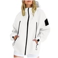 thumbnail image 1 of Womens Rain Jacket Sevevn Rain Jacket for Women Waterproof Lightweight Rain Coat Hiking Windbreaker Jacket with Hood, 1 of 8