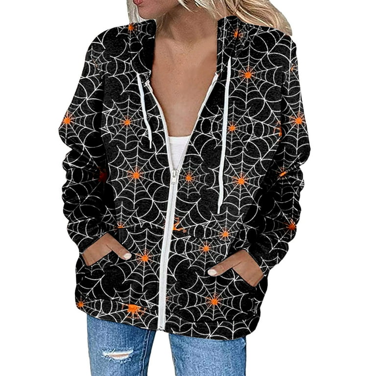 Womens Rain Jacket Waterproof Blue Jean Jacket for Women Denim Short Sleeve Women Casual Jacket Loose Zipper Hooded Drawstring Jacket Print Solid