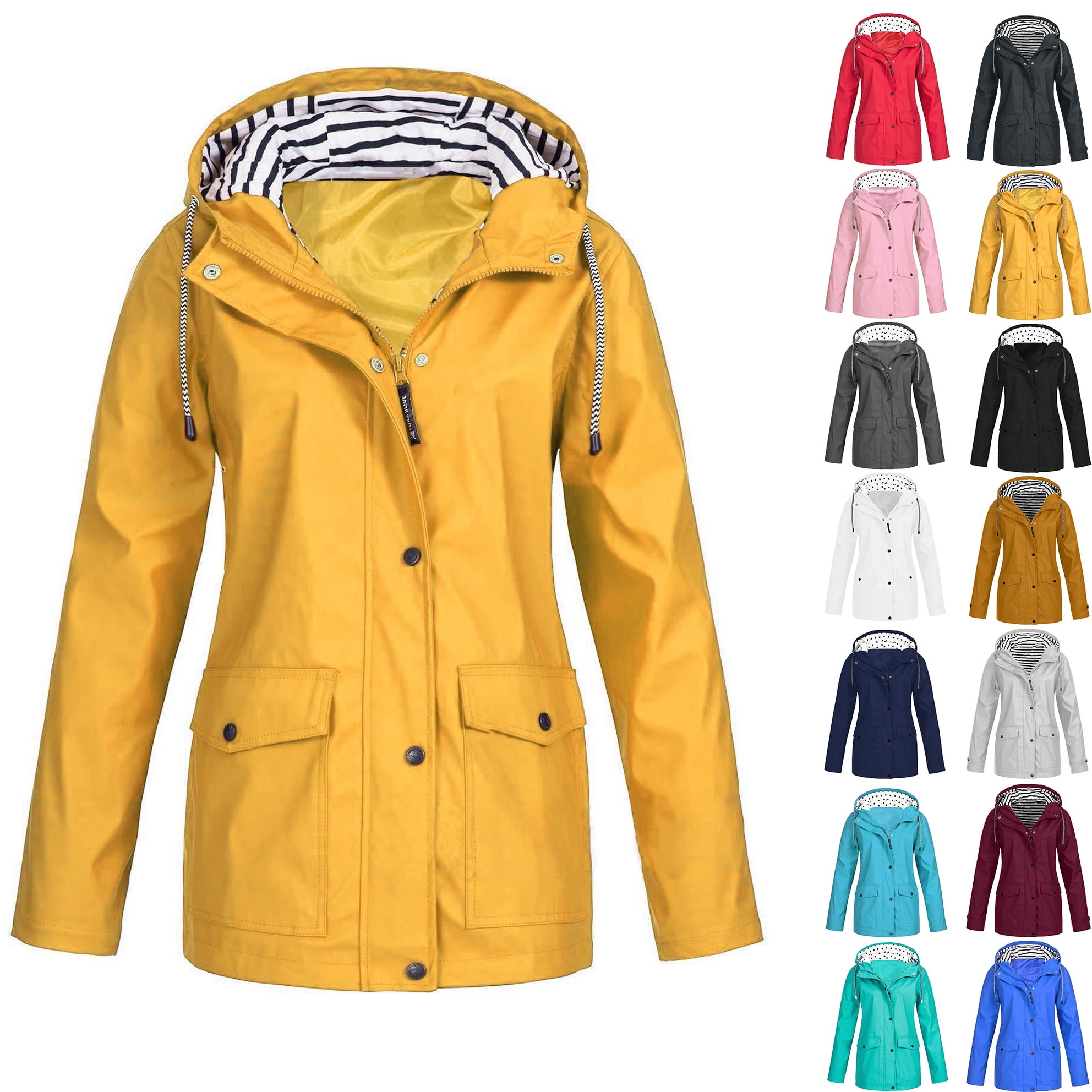 Plus Size Womens Hooded Jacket Casual Windbreaker Outdoor Mountaineering Wear Wa Plus Size Womens Hooded Jacket Casual Windbreaker Outdoor Mountaineering Wear Wa